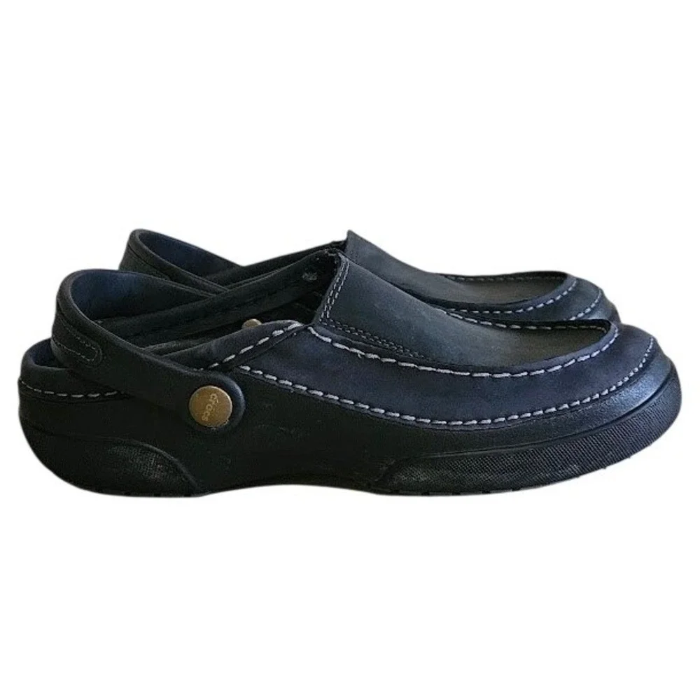 Crocs Mesa Herren Clogs Men Size 8 Black Slip On Comfort Shoes Travel Casual
